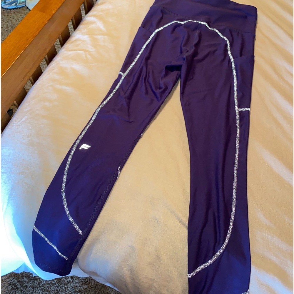 Fabletics purple reflective leggings